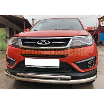 Защита переднего бампера d60/42 для Chery Tiggo 5 2016-