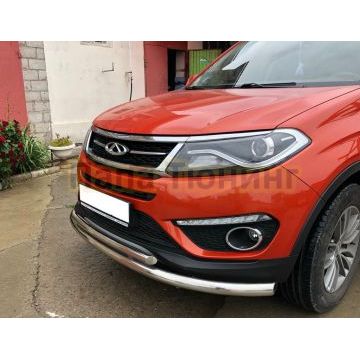 Защита переднего бампера d60/42 для Chery Tiggo 5 2016-