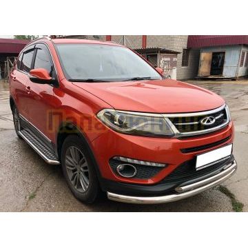 Защита переднего бампера d60/42 для Chery Tiggo 5 2016-