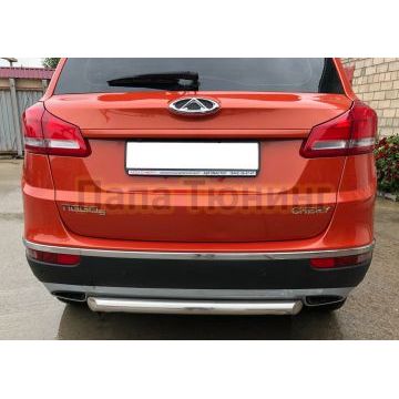 Защита заднего бампера d60 для Chery Tiggo 5 2016-