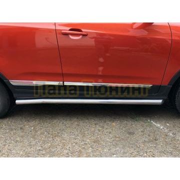 Защита штатного порога труба d60 для Chery Tiggo 5 2016-