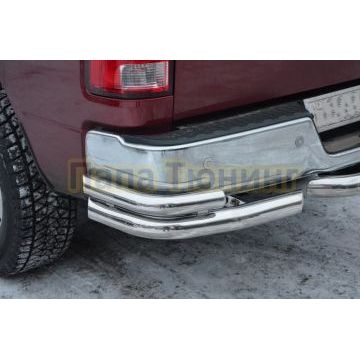 Защита заднего бампера угловая d76/53 для Dodge RAM 1500