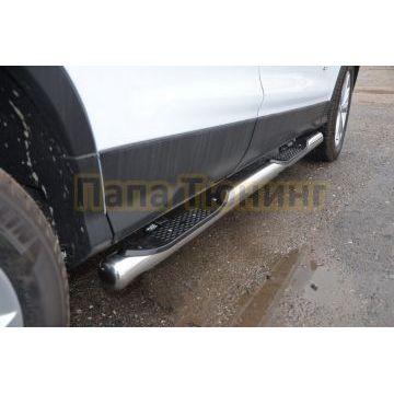 Пороги труба с проступью d76 для Ford Kuga 2016- Пороги труба с проступью d76 для Ford Kuga 2016-