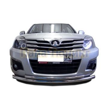 Защита переднего бампера двойная(радиус) d60/42 для Great Wall Hover H3 2009-2014