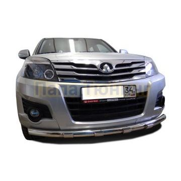 Защита переднего бампера с зубьями d60 для Great Wall Hover H3 2009-2014