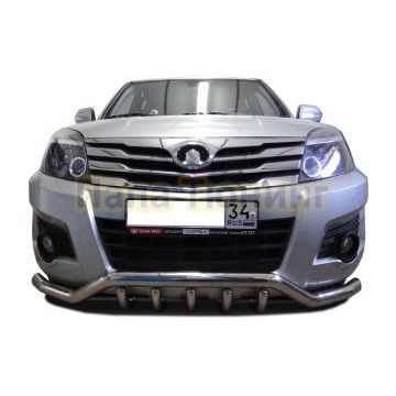 Защита переднего бампера волна+акула d60/42 для Great Wall Hover H3 2009-2014