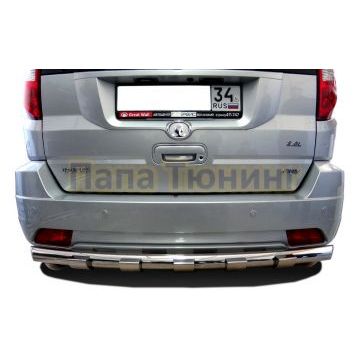 Защита заднего бампера с зубьями d60 для Great Wall Hover H3 2009-2014
