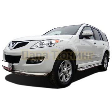 Защита переднего бампера Папа Тюнинг (радиус) d60 для Haval H5 2020-2024