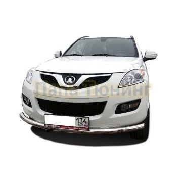 Защита переднего бампера Папа Тюнинг (радиус) d60 для Haval H5 2020-2024