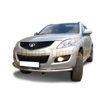 Защита переднего бампера Папа Тюнинг (радиус) d60 для Haval H5 2020-2024