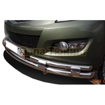 Защита переднего бампера двойная с перемычками d60/42 для Great Wall Hover H5 2010-2015