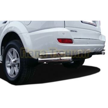 Защита заднего бампера угловая двойная d60/42 для Great Wall Hover H5 2010-2015