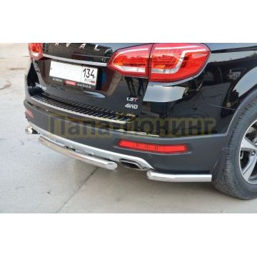 Защита заднего бампера d53 для Haval H6 2017-