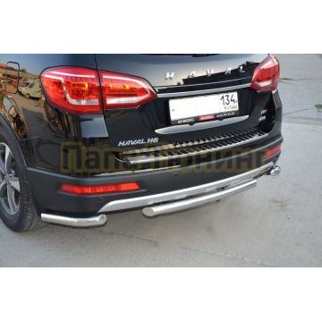 Защита заднего бампера угловая d53 для Haval H6 2017-