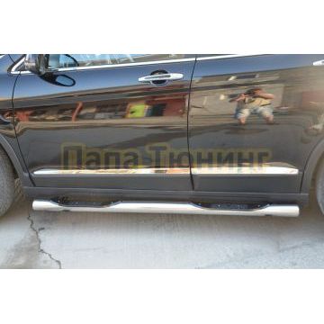 Пороги труба с проступью d76 для Haval H6 2017-