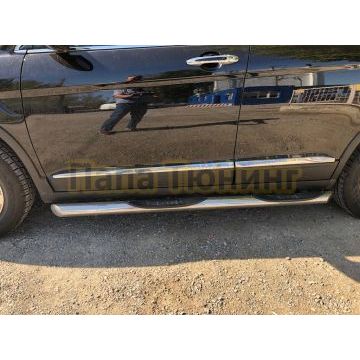 Пороги труба с проступью d76 для Haval H6 2017-