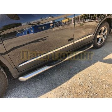 Пороги труба с проступью d76 для Haval H6 2017-