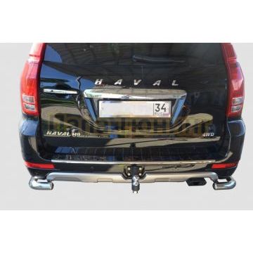 Защита заднего бампера угловая d60 для Haval H9 2018-2024
