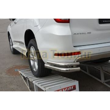 Защита заднего бампера угловая d60/42 для Haval H9 2018-2024