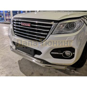 Защита переднего бампера d60/42 для Haval H9 2018-2024