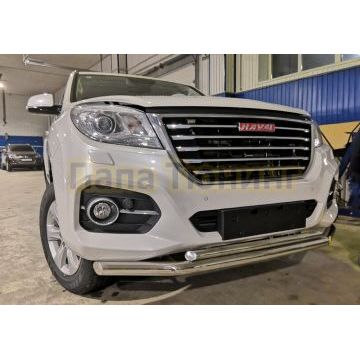 Защита переднего бампера d60/42 для Haval H9 2018-2024