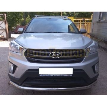 Защита переднего бампера d60 для Hyundai Creta 2016-2021