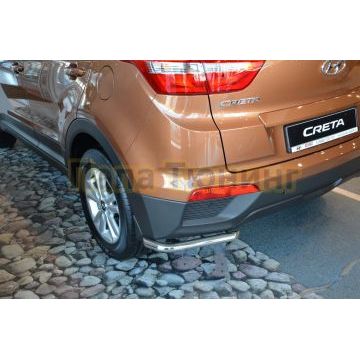 Защита заднего бампера угловая d42 для Hyundai Creta 2016-2021