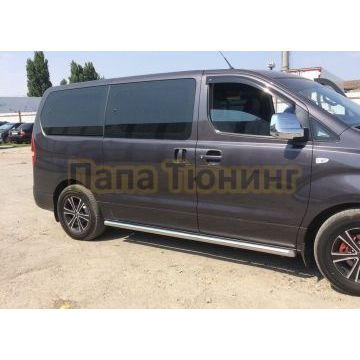 Защита порога труба d60 для Hyundai H-1 Grand Starex 2007-2015