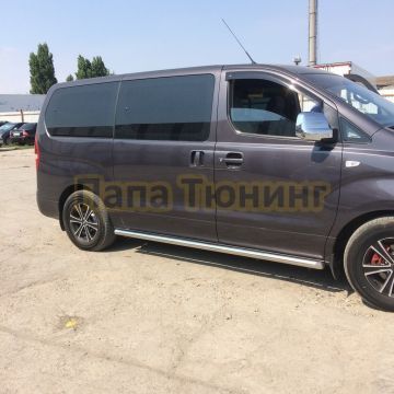 Защита порога труба d60 для Hyundai H-1 Grand Starex 2015-2018