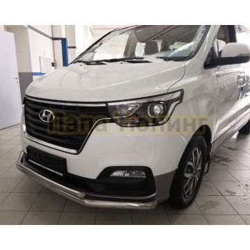 Защита переднего бампера d60/42 для Hyundai H-1 Grand Starex 2018-