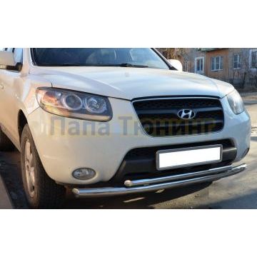 Защита переднего бампера d60/42 для Hyundai Santa Fe 2006-2010