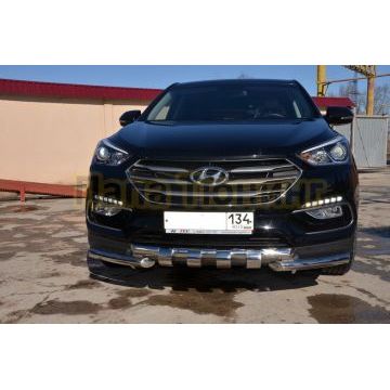 Защита переднего бампера G d60/60 для Hyundai Santa Fe 2016-2018 Защита переднего бампера G d60/60 для Hyundai Santa Fe 2016-2018