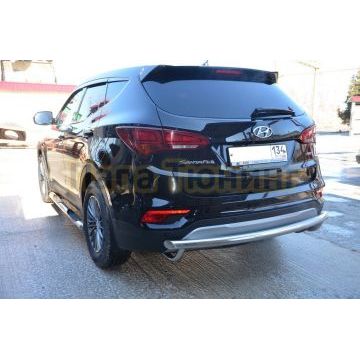 Защита заднего бампера d60 для Hyundai Santa Fe 2016-2018 Защита заднего бампера d60 для Hyundai Santa Fe 2016-2018