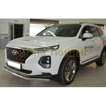 Защита переднего бампера d60 для Hyundai Santa Fe 2018-