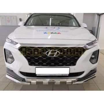 Защита переднего бампера G d60/60 для Hyundai Santa Fe 2018-