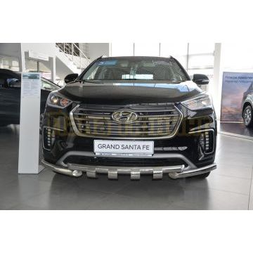 Защита переднего бампера G d60/60 для Hyundai Santa Fe GRAND 2018-