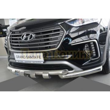 Защита переднего бампера G d60/60 для Hyundai Santa Fe GRAND 2018-
