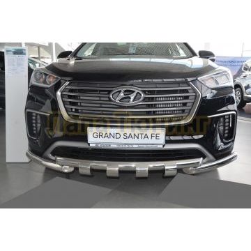 Защита переднего бампера G d60/60 для Hyundai Santa Fe GRAND 2018-