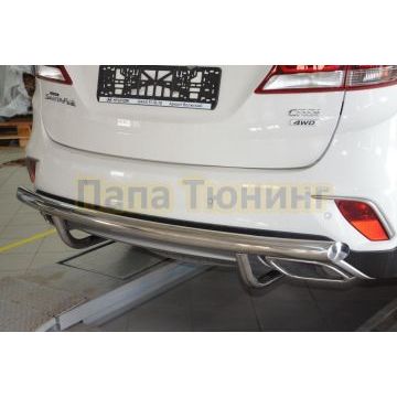 Защита заднего бампера d60 для Hyundai Santa Fe GRAND 2018-