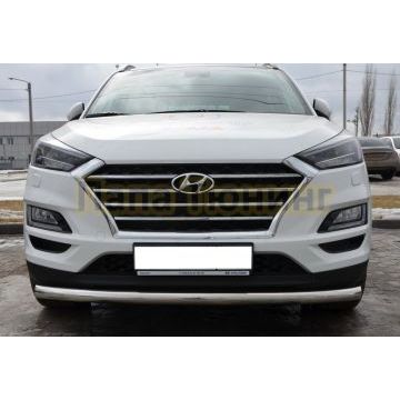 Защита переднего бампера d60 для Hyundai Tucson 2015-2018