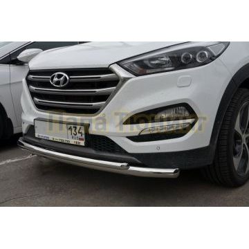 Защита переднего бампера d60/42 для Hyundai Tucson 2015-2018