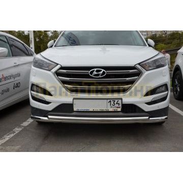 Защита переднего бампера d60/42 для Hyundai Tucson 2015-2018