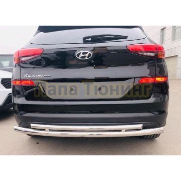 Защита заднего бампера (кроме двигателя 2,4) для Hyundai Tucson 2018-2021