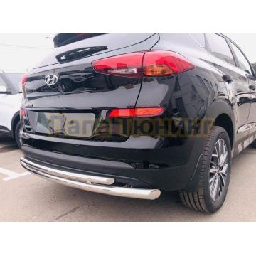 Защита заднего бампера (кроме двигателя 2,4) для Hyundai Tucson 2018-2021
