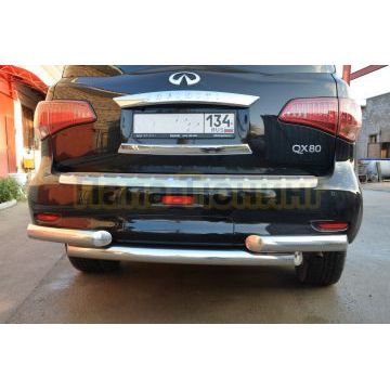 Защита заднего бампера d76 для Infiniti QX80 2017-
