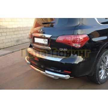 Защита заднего бампера d76 для Infiniti QX80 2017-