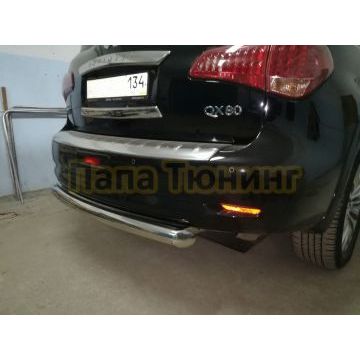 Защита заднего бампера d76 для Infiniti QX80 2017-