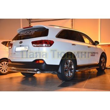 Защита заднего бампера d60/42 для Kia Sorento Prime 2018-