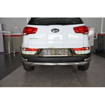 Защита заднего бампера угловая большая d60/42 для Kia Sportage 2010-2015