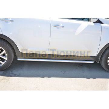 Защита штатного порога труба d60 для Kia Sportage 2010-2015